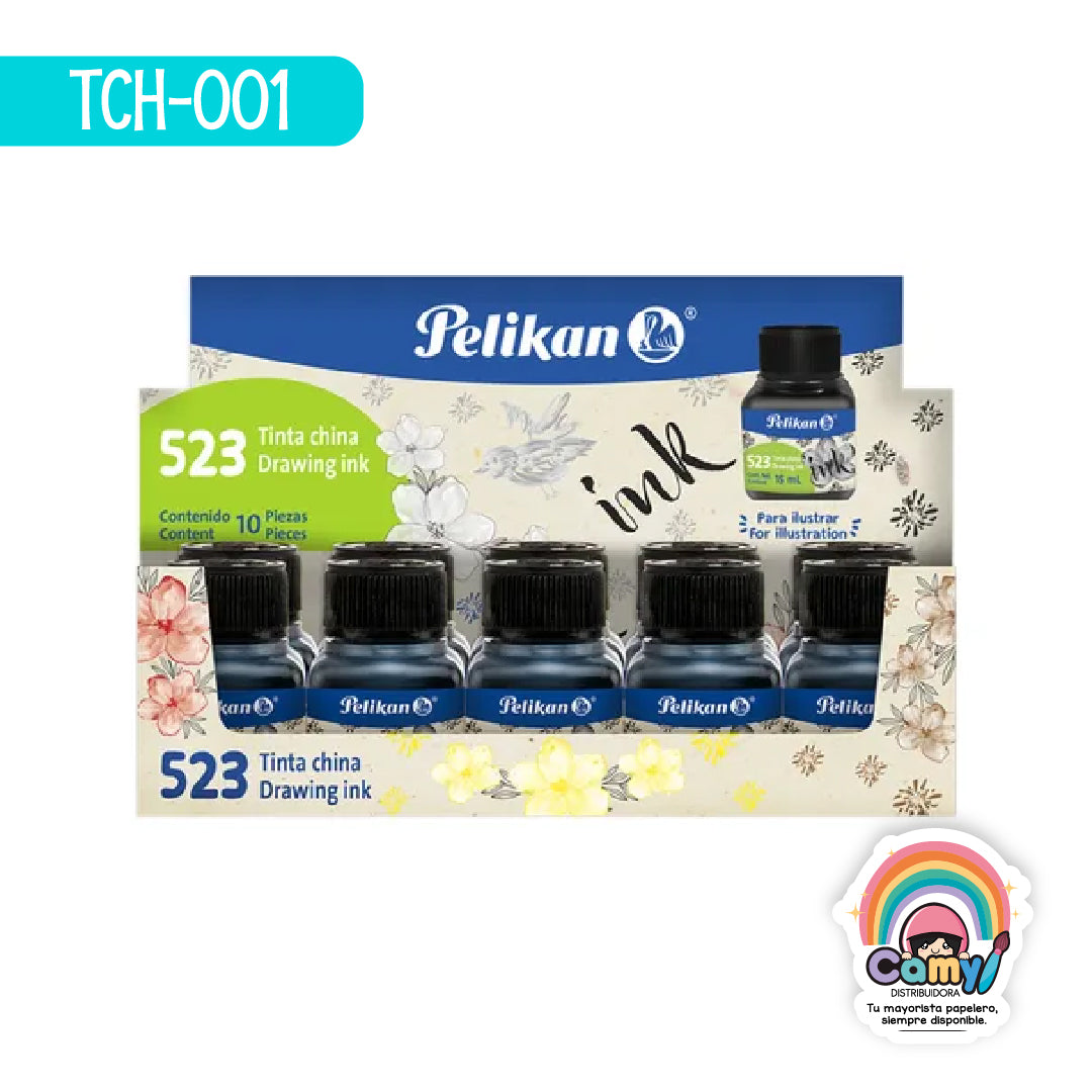 TCH-001 TCH-001 TINTA CHINA PELIKAN 523  15 ML. NEGRA