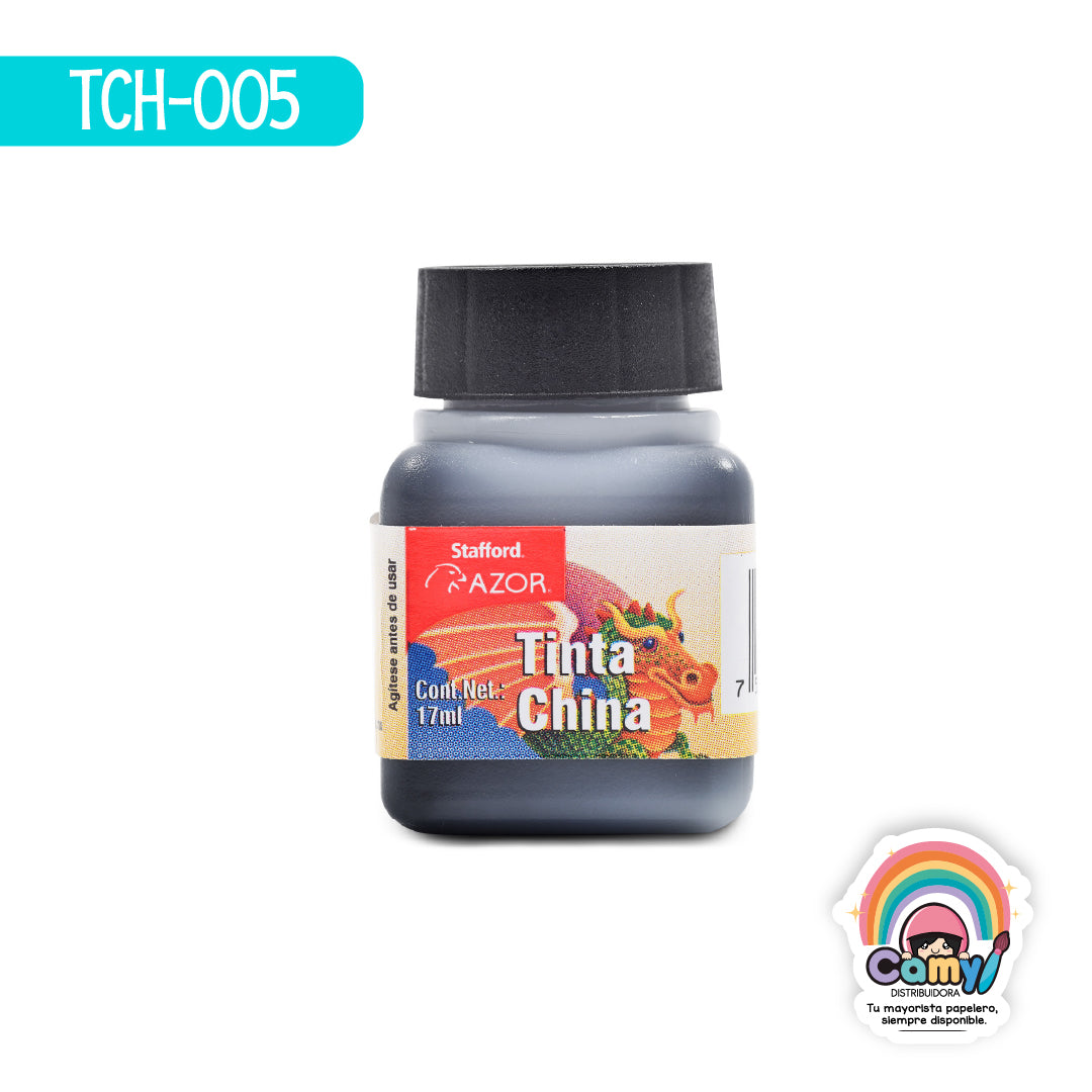 TCH-005 TINTA CHINA AZOR NEGRA C/10