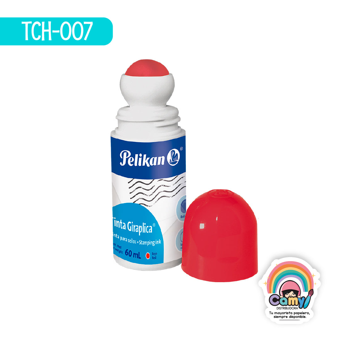 TCH-007 TCH-007 TINTA P/SELLOS GIRAPLICA ROJA PELIKAN