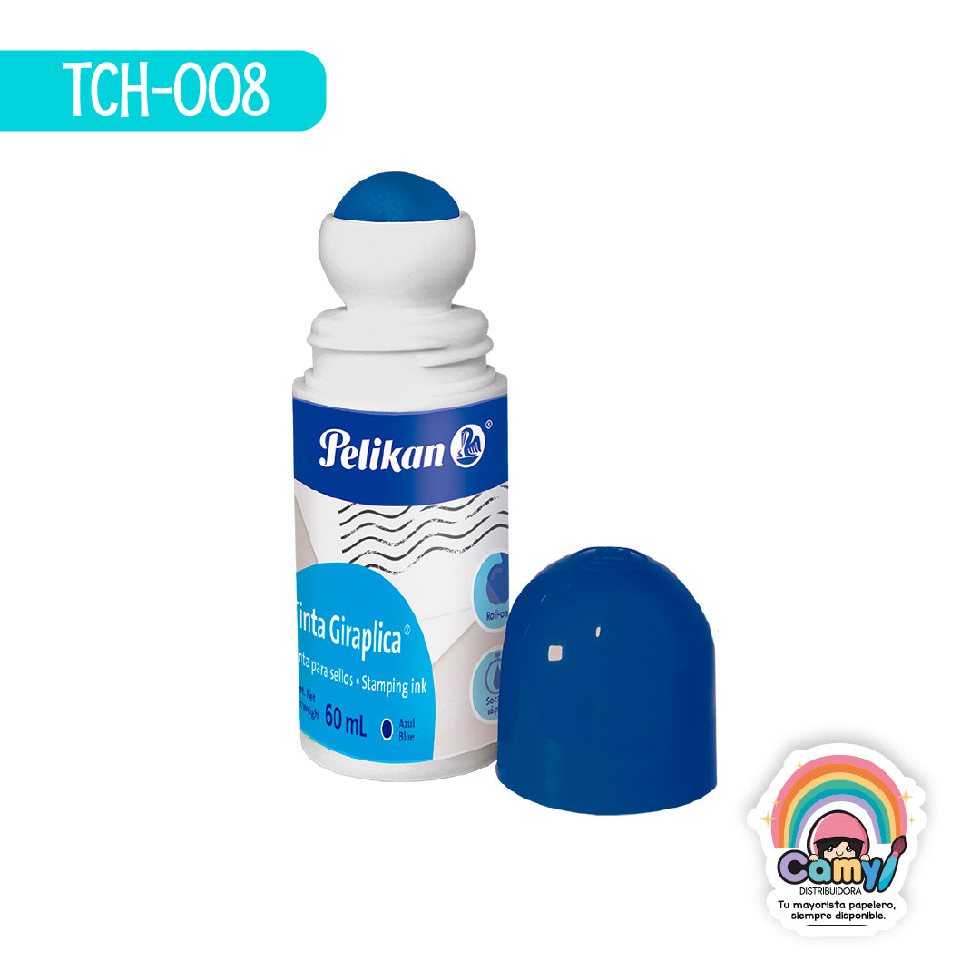 TCH-008 TCH-008 TINTA P/SELLOS GIRAPLICA AZUL PELIKAN