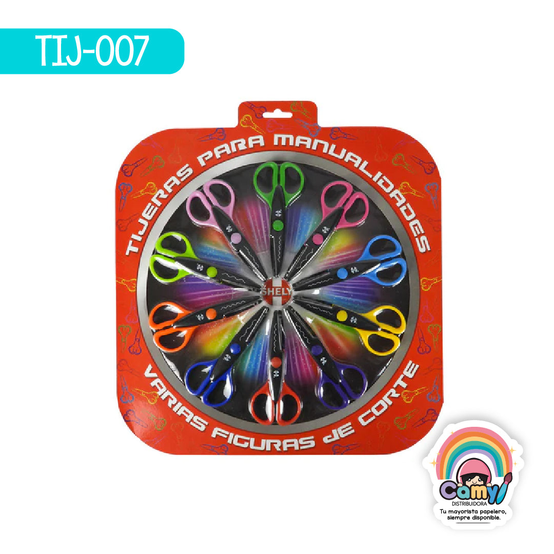 TIJ-007 TIJERA DE MANUALIDADES EN BLISTER C/10 SHELY