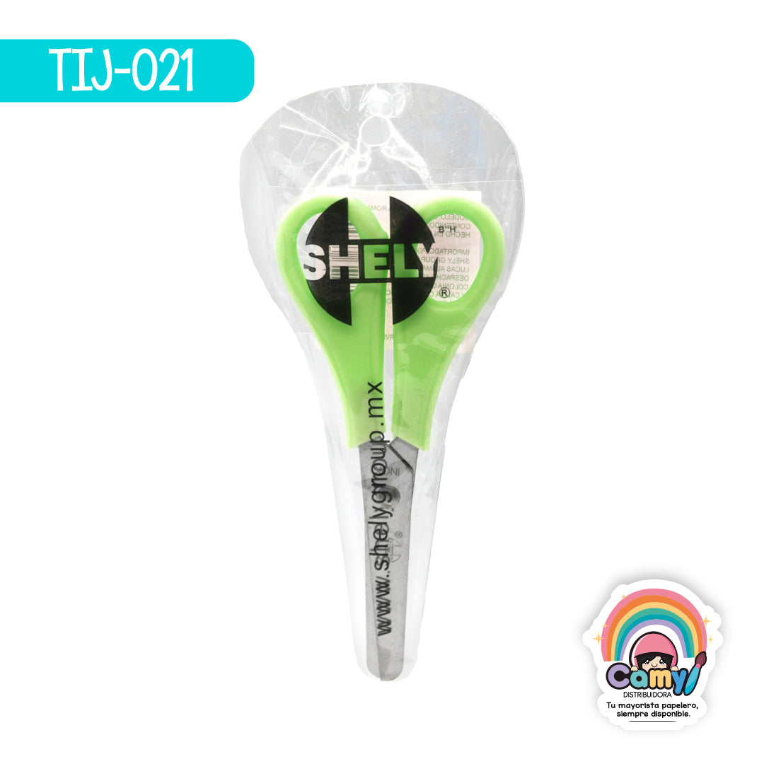 TIJ-021 TIJERA ESCOLAR SHELY LS-103LP  5" COL. PASTEL