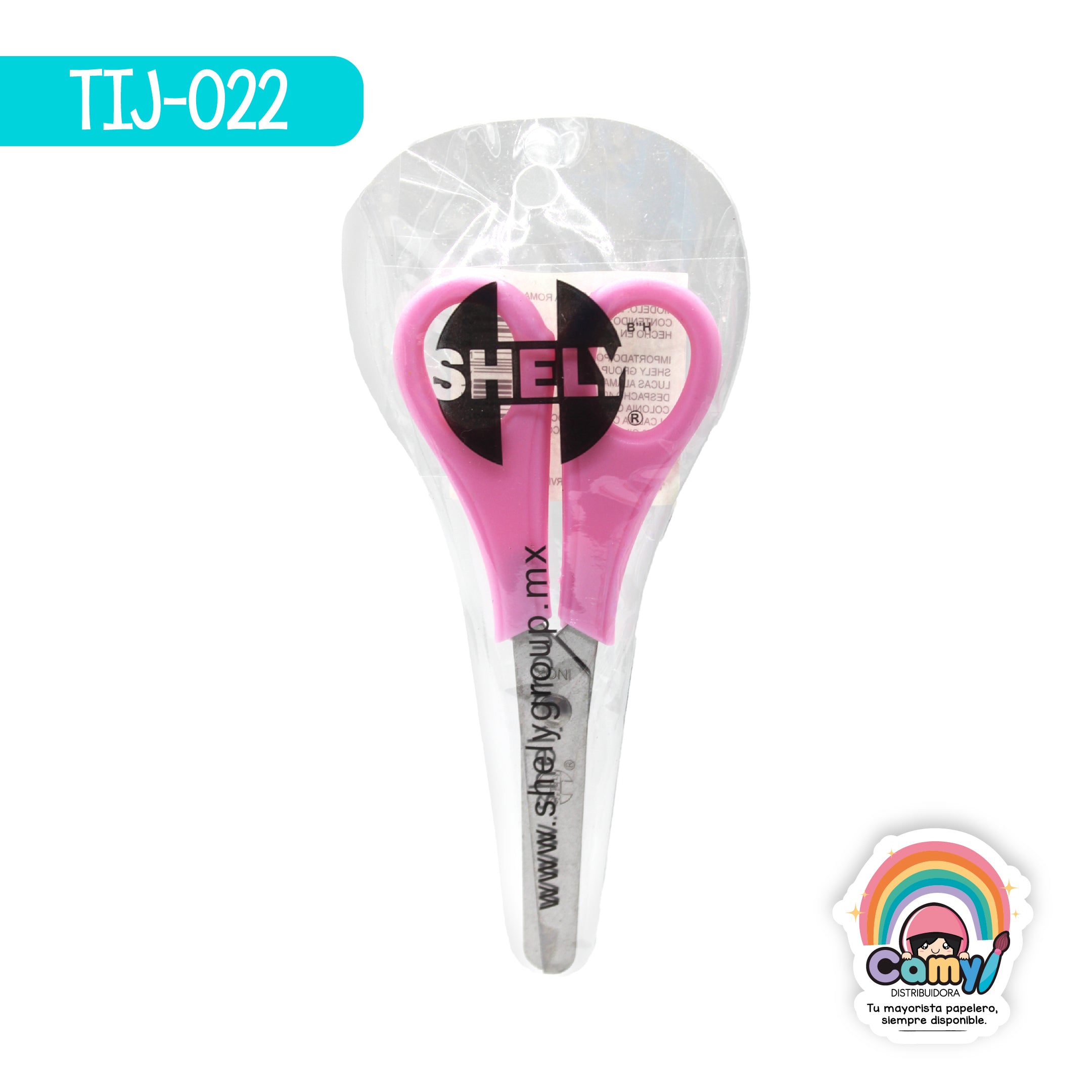 TIJ-022 TIJERA ESCOLAR SHELY LS-103L  5" COL. SOLIDOS